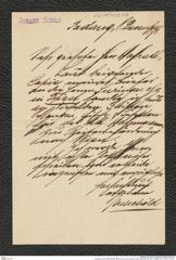 Nachlass Franz Steindachner, Brief von Johann Schild an Franz Steindachner (08.12.1898), Inv.Nr. 449.07, Seite 1